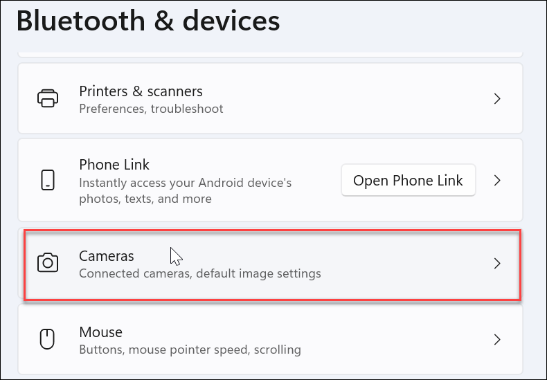 Administrer indstillinger for webcam på Windows 11