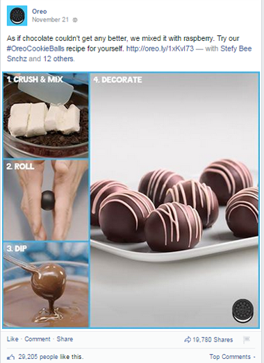 oreo opskrift facebook post