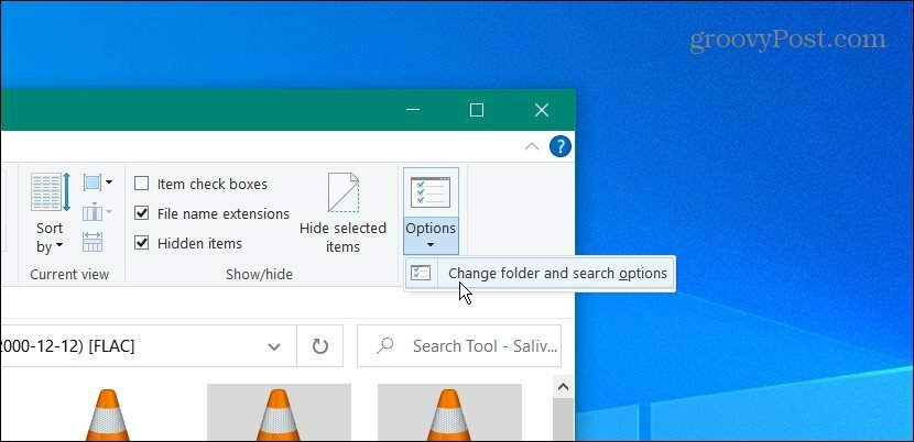 Windows 10 File Explorer Indstillinger