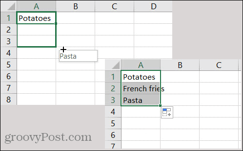 Excel AutoFyld brugerdefineret liste