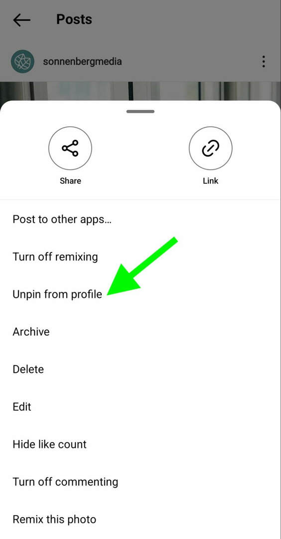 how-to-instagram-unpin-posts-profile-grid-sonnenbergmedia-step-2