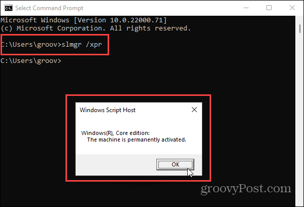 Kommandoprompt Windows 11 Activataion