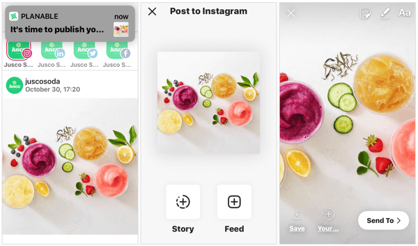 Planlæg Instagram-historien via Planable