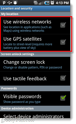 Android bruger mine trådløse netværk gps-satellitter