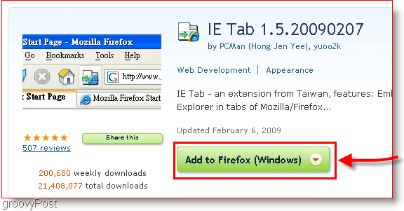 Download IE-fane til Firefox
