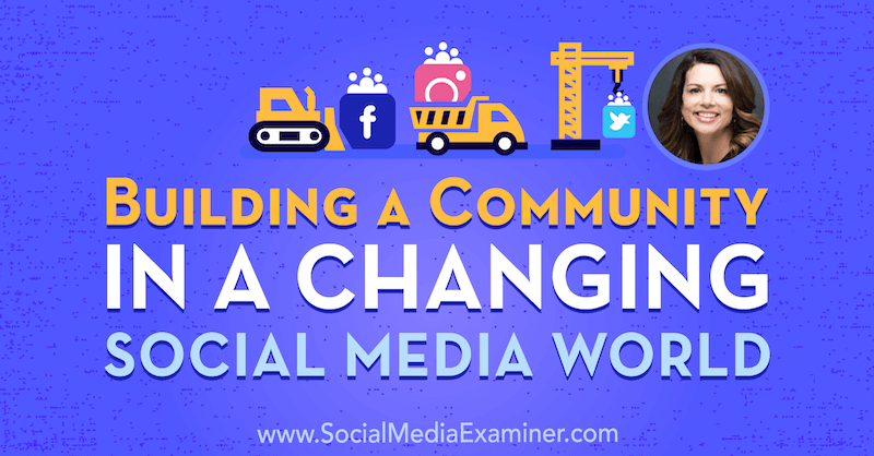 Opbygge et samfund i en foranderlig social medieverden med indsigt fra Gina Bianchini på Social Media Marketing Podcast.