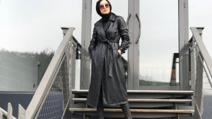 Læderjakke modeller i hijab tøj