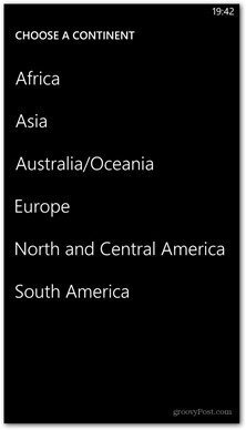 Windows Phone 8 kort til rådighed kontinent