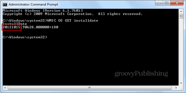 Windows installationsdato cmd promptwmic enter