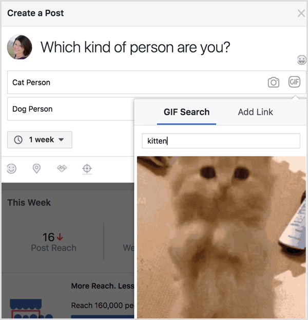 Facebook-afstemning GIF-søgning