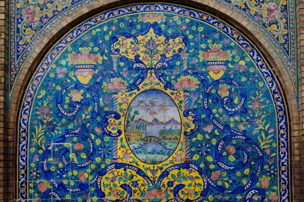 Detaljer fra Golestan-paladset