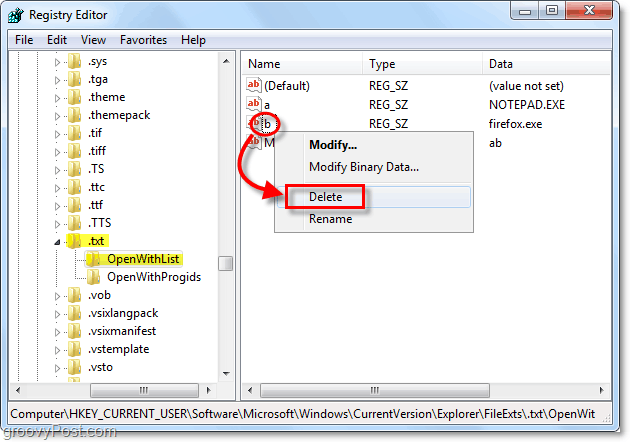Sådan fjernes programmer fra menuen "Åben med" i Windows 7