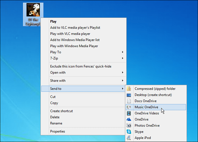 Sådan tilføjes OneDrive til Windows Send til-menuen