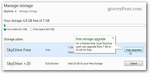 Windows SkyDrive: Gør krav på 25 GB plads, inden det sænkes til 7 GB