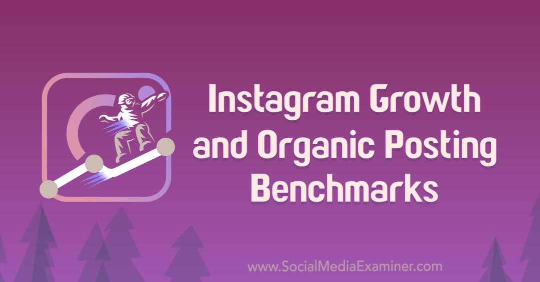 Instagram Growth and Organic Posting Benchmarks af Michael Stelzner. 