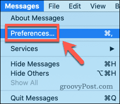 præferencer for mac-meddelelser