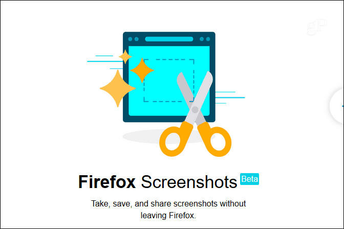 Firefox-skærmbilleder Beta