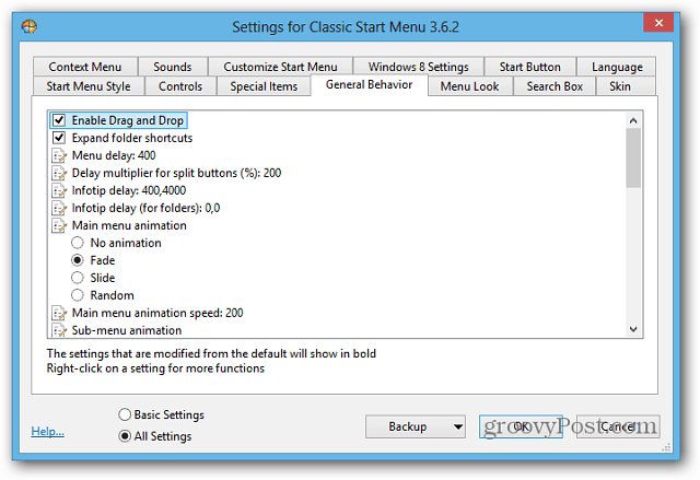 Hent Start-menuen tilbage i Windows 8 med Classic Shell