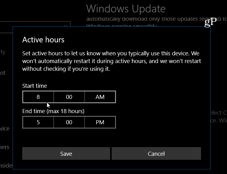 Windows 10 indstiller aktive timer