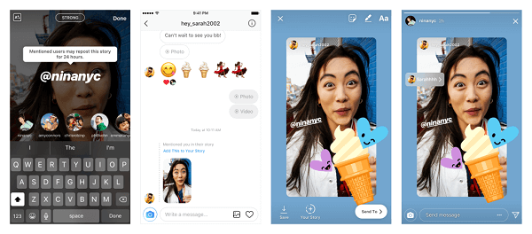 Instagram tilføjede en af ​​sine mest efterspurgte funktioner til historier, muligheden for at dele et indlæg fra venner igen.