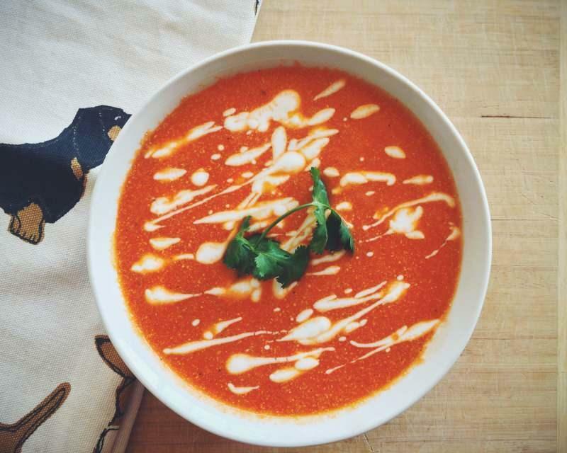 rød peber suppe opskrift