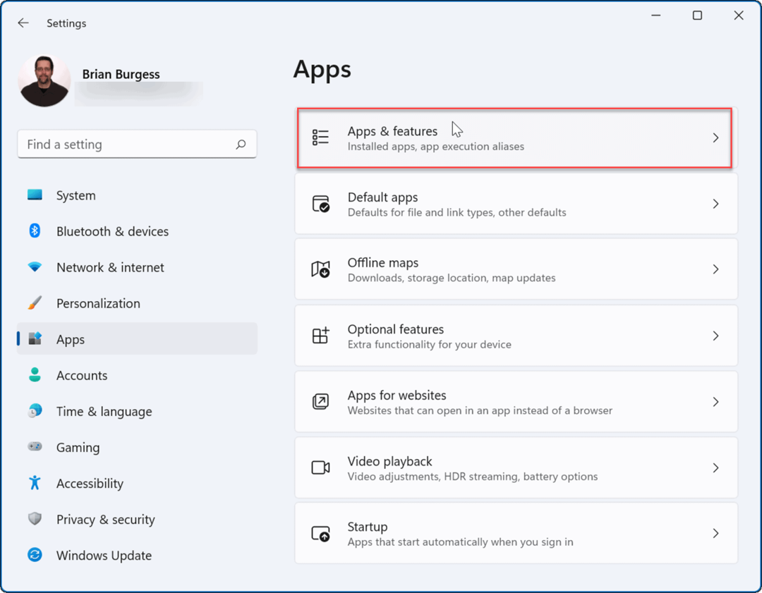 indstillinger apps og funktioner windows 11