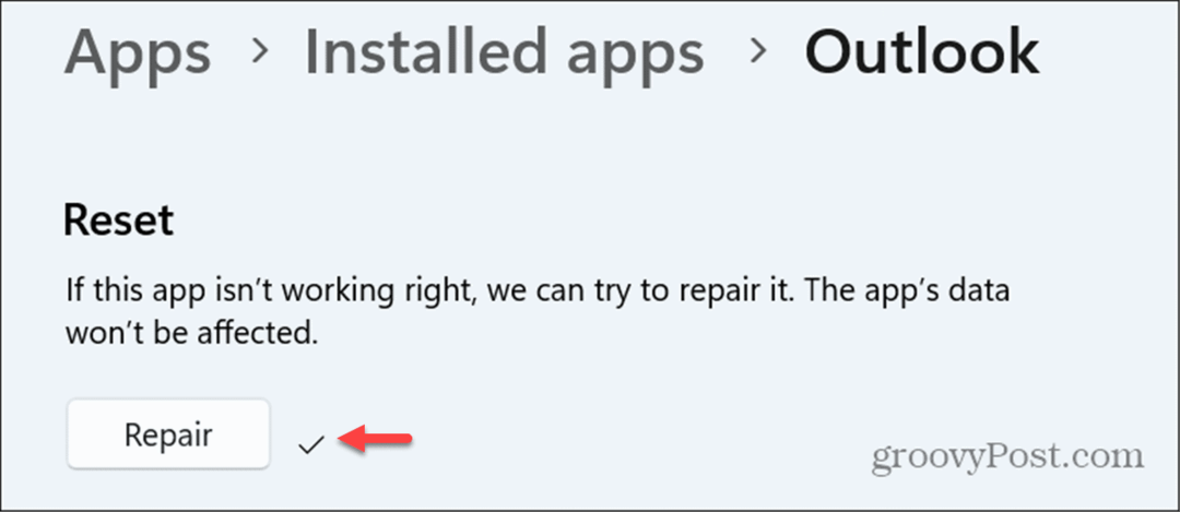 Nulstil eller reparer Windows 11