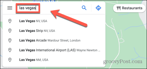 google maps destination