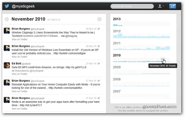 Sådan downloades og bruges hele dit Twitter-historikarkiv