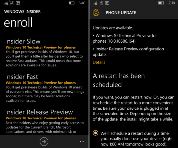 Windows 10 Mobile Build 10586.164 frigivet, skift ringe for at få det