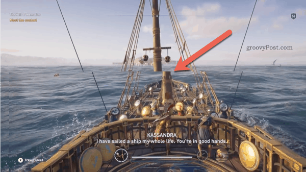 Eksempel på skærmrivning i Assassins Creed Odyssey