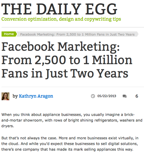 facebook markedsføring af det daglige æg