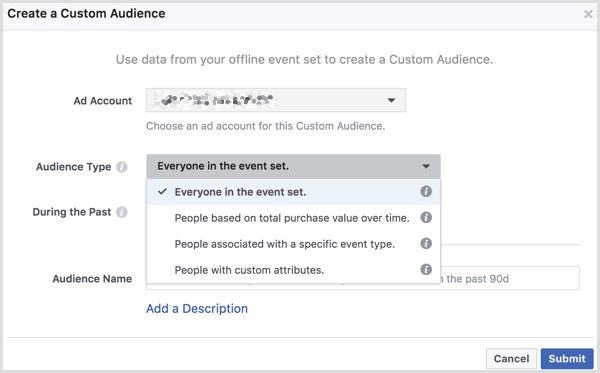 Facebook opretter brugerdefineret publikum fra offline begivenhed