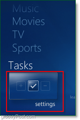 Windows 7 Media Center - klik på opgaver> <noscript> <img style =