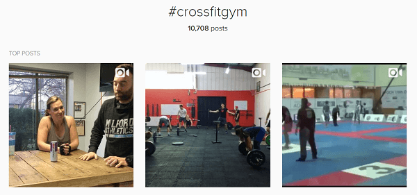 Hvis du har et crossfit-motionscenter, skal du bruge det som et af dine 30 forskellige hashtags.