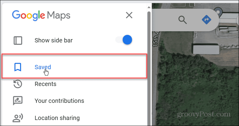gemt google maps menu