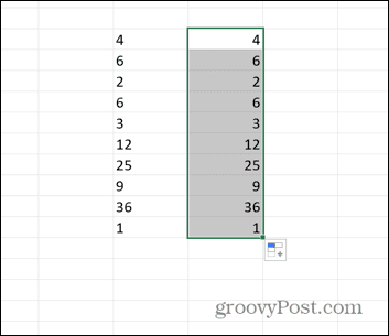 excel trukket celler