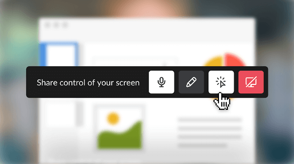 Slack udvidede sine skærmdelingsfunktioner til nu at omfatte interaktiv skærmdeling.