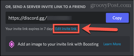 discord rediger invitationslink