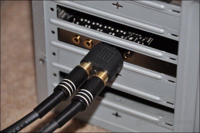Opgrader kabler til pc-lydkort