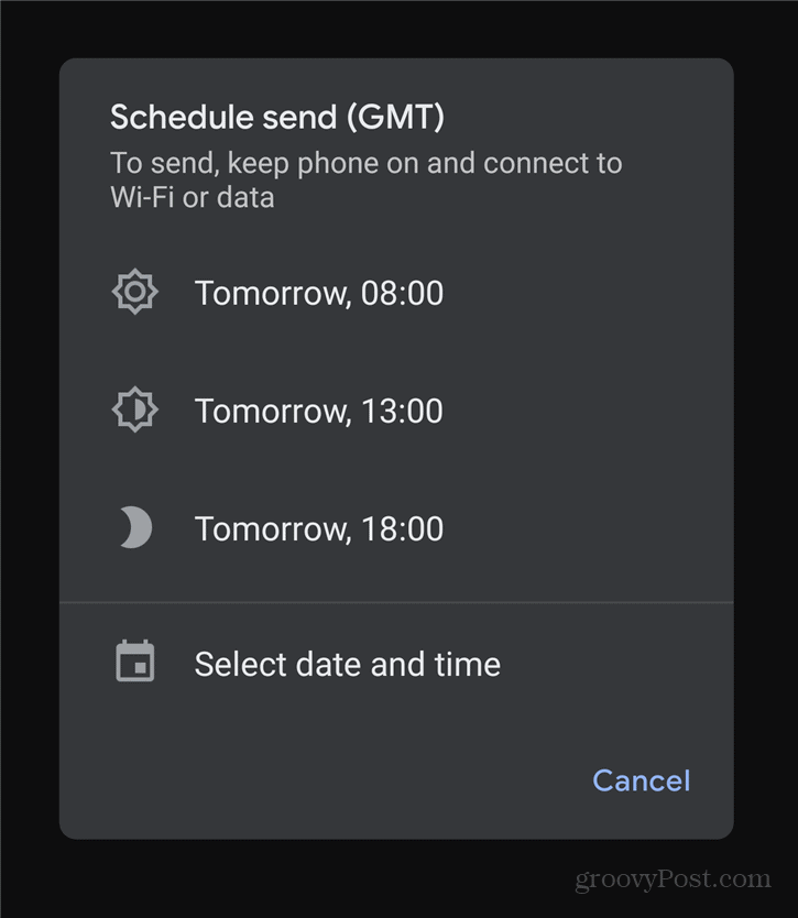 Sådan planlægger du tekstbeskeder Android-tidsplan