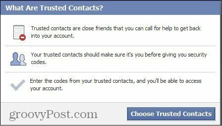 facebook betroede kontakter