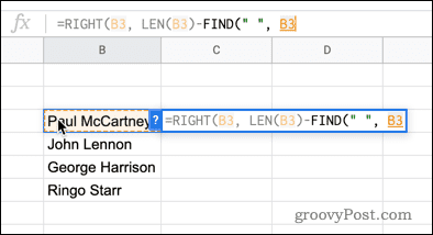 Brug af LEN-funktionen i Google Sheets