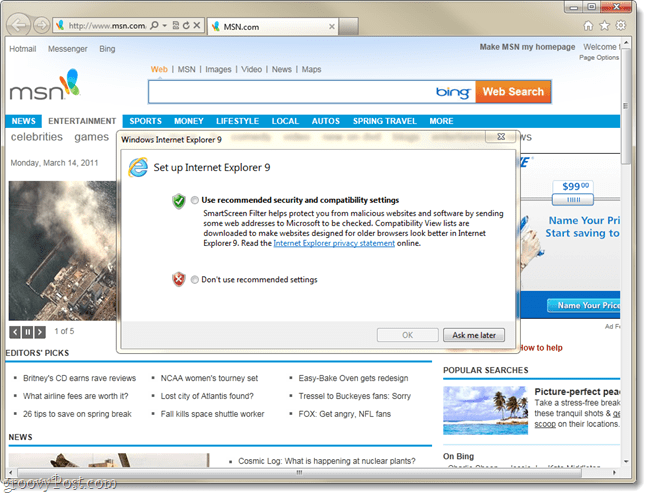 Internet Explorer 9 Final, nu tilgængelig