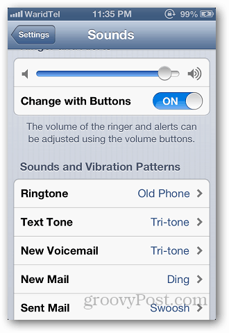 Brug brugerdefineret ringetone iPhone 2