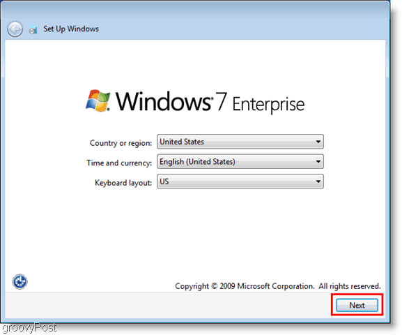 Windows 7 enterprise vhd installation og initial installation