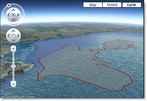 Golfolieudslip i Google Earth