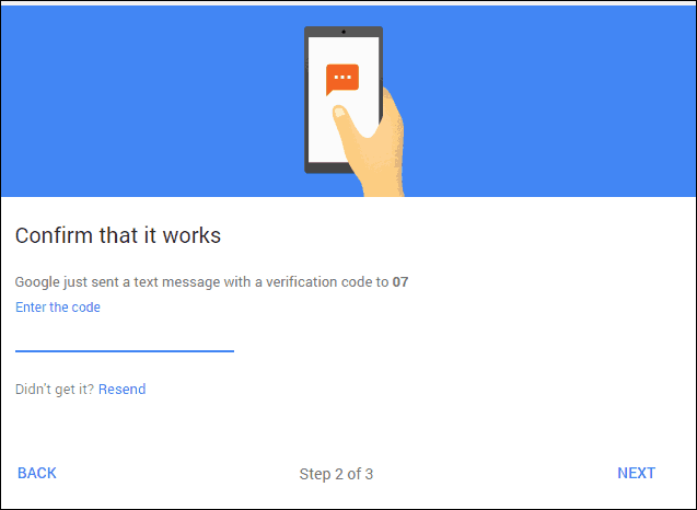 Google 2-trins bekræftelseskode