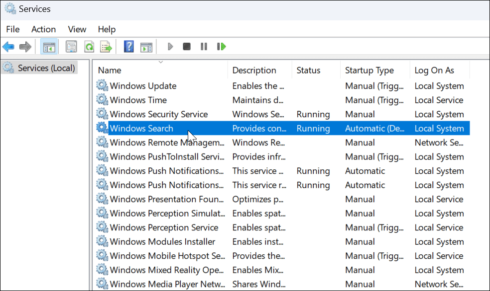 Windows 11 Search Bar virker ikke