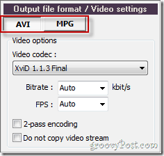 Pazera vælger mellem AVI eller MPG til video-konvertering